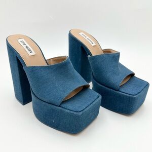 Steve Madden Trixie Denim Platform Heels